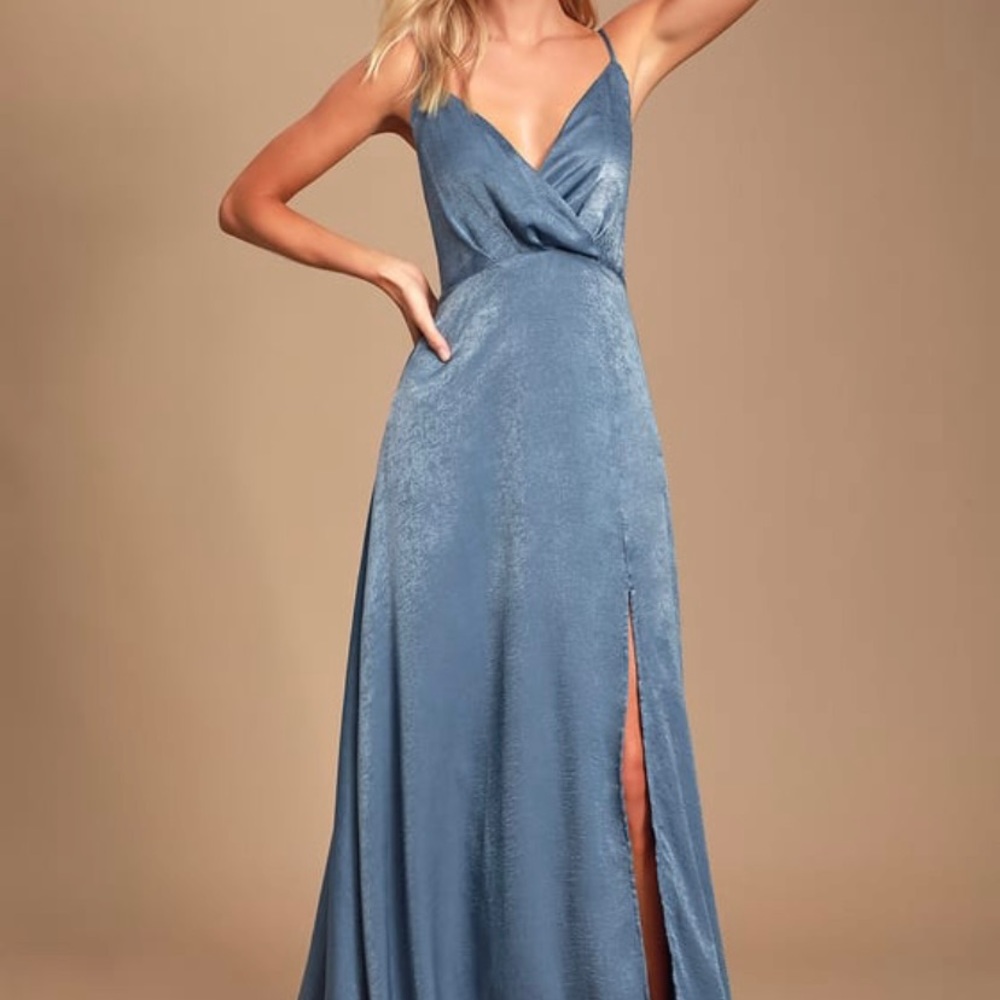 Lulu's Blue Maxi Dress